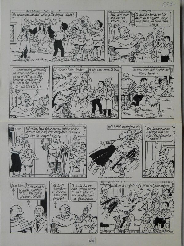 Paul Geerts, Suske en Wiske - 215 - De krimson-crisis - Planche originale