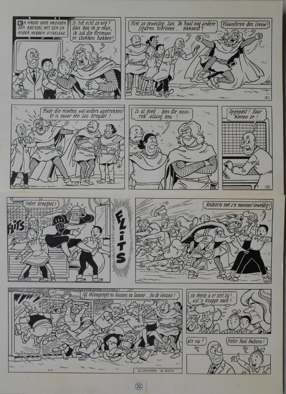 Paul Geerts, Suske en Wiske - 215 - De krimson-crisis - Planche originale