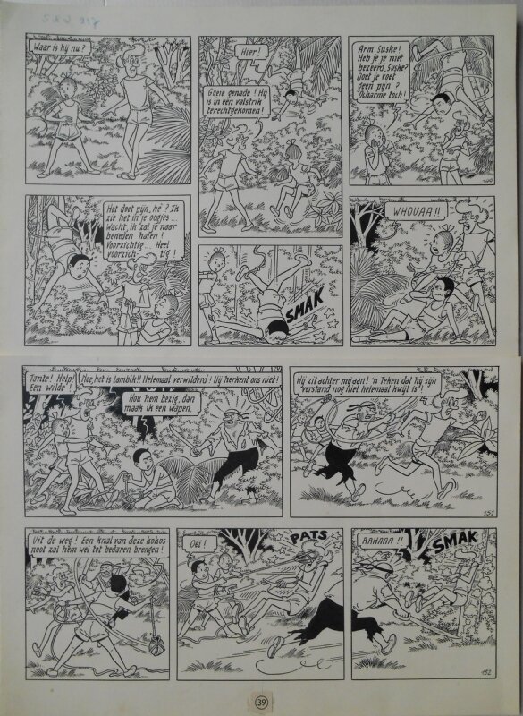 Paul Geerts, Suske en Wiske - 217 - De komieke coco - Planche originale