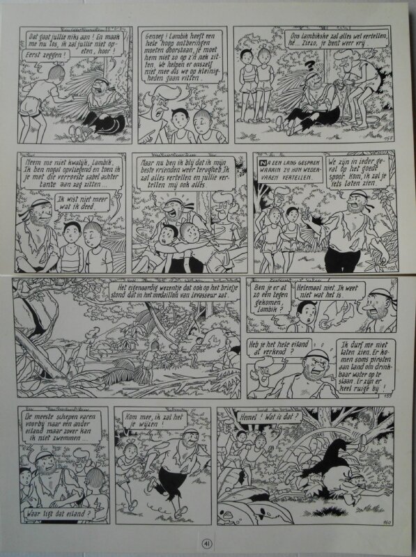 Paul Geerts, Suske en Wiske - 217 - De komieke coco - Planche originale