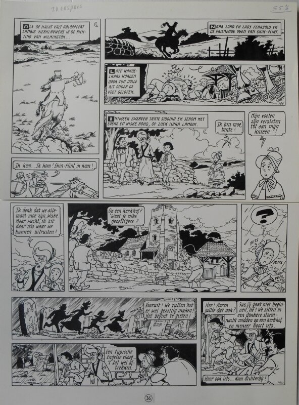 Paul Geerts, Suske en Wiske - 218 - De krachtige krans - Planche originale