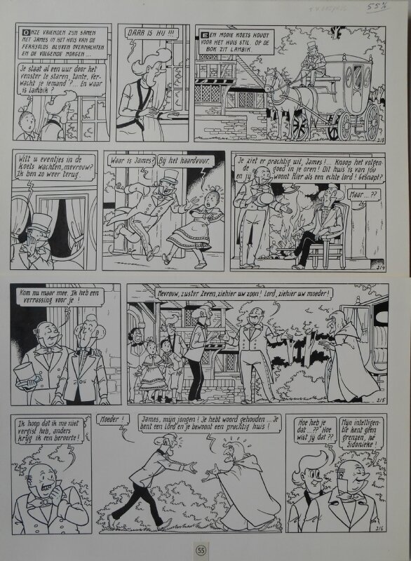 Paul Geerts, Suske en Wiske - 218 - De krachtige krans - Planche originale