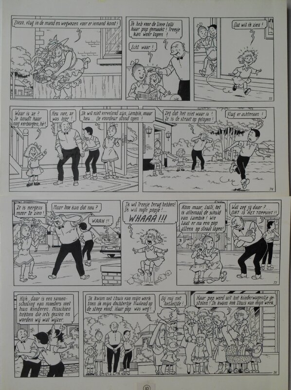 Paul Geerts, Suske en Wiske - 219 - De speelgoedspiegel - Planche originale