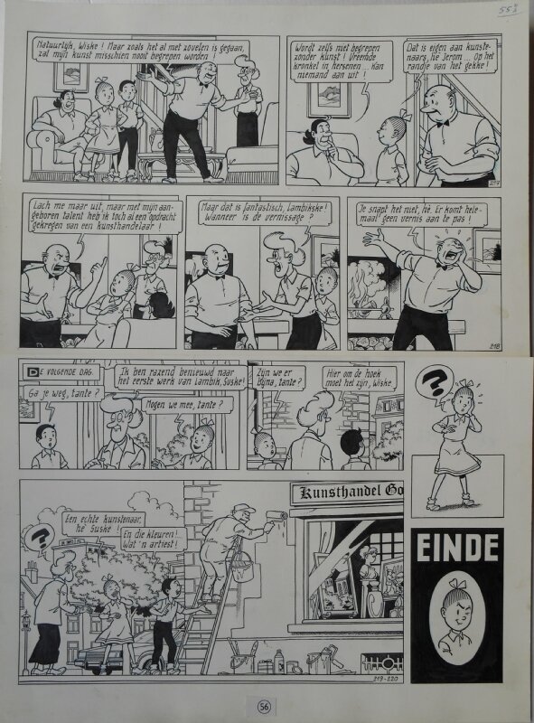 Paul Geerts, Suske en Wiske - 223 - De kleurenkladder - Planche originale