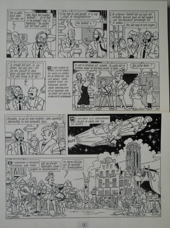 Paul Geerts, Suske en Wiske - 224 - De kleine postruiter - Planche originale