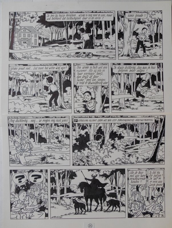 Paul Geerts, Suske en Wiske - 227 - Het witte wief - Planche originale