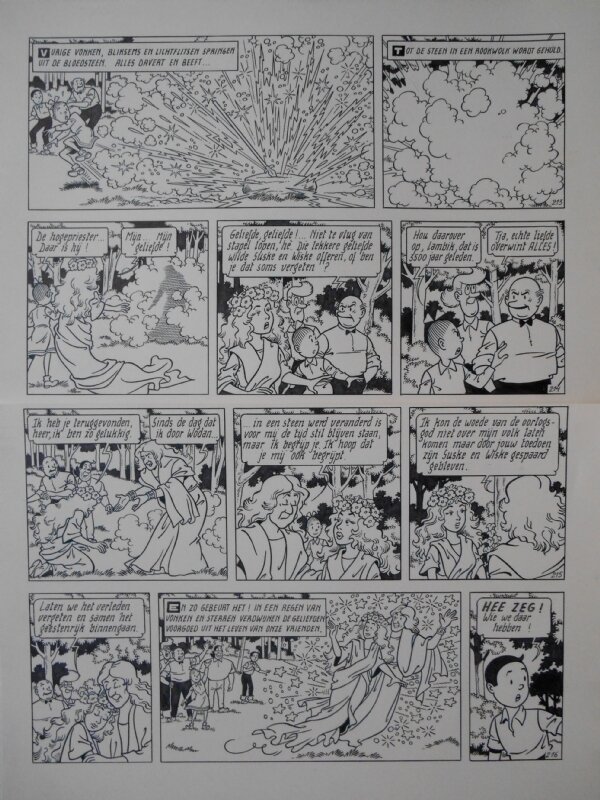 Paul Geerts, Suske en Wiske - 227 - Het witte wief - Planche originale