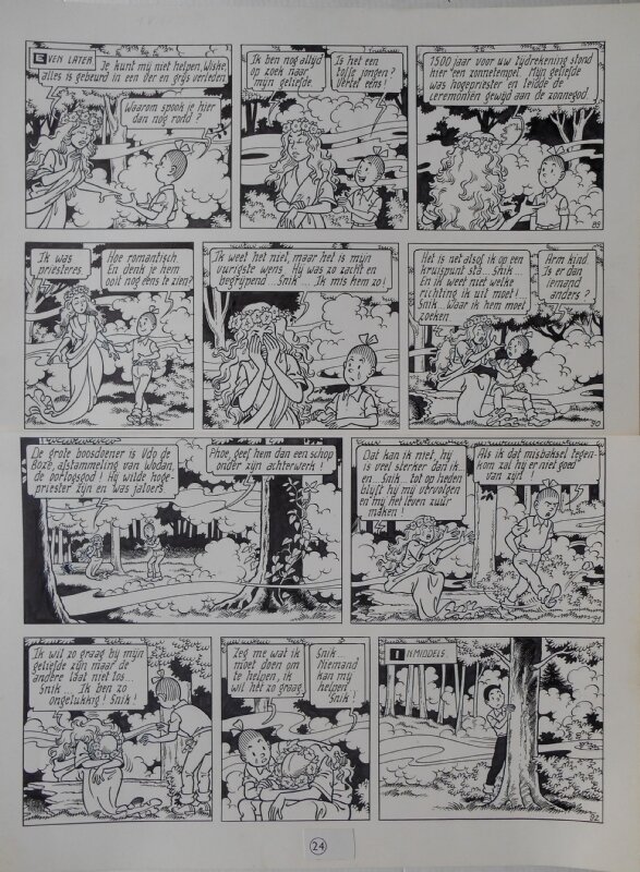 Paul Geerts, Suske en Wiske - 227 - Het witte wief - Planche originale