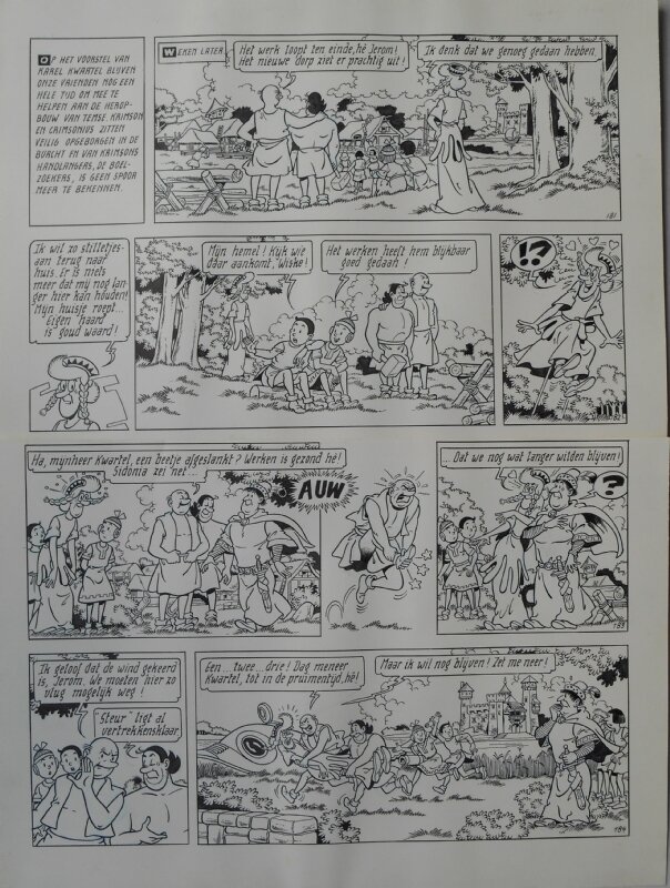 Paul Geerts, Suske en Wiske - 229 - Tazuur en Tazijn - Planche originale