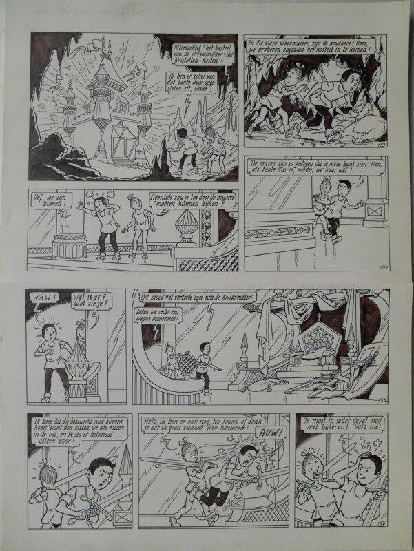 Paul Geerts, Suske en Wiske - 234 - Het kristallen kasteel - Planche originale