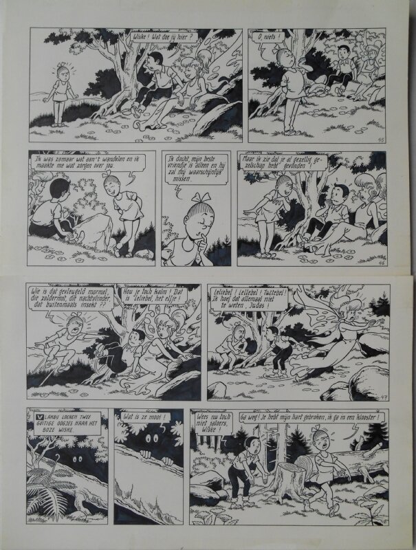 Paul Geerts, Suske en Wiske - 234 - Het kristallen kasteel - Planche originale