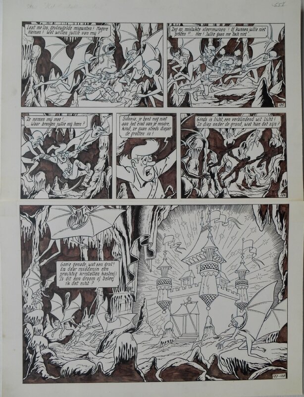 Paul Geerts, Suske en Wiske - 234 - Het kristallen kasteel - Planche originale