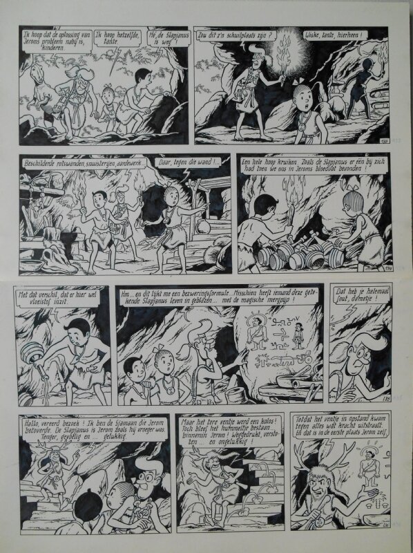 Paul Geerts, Suske en Wiske - 238 - De slimme slapjanus - Planche originale