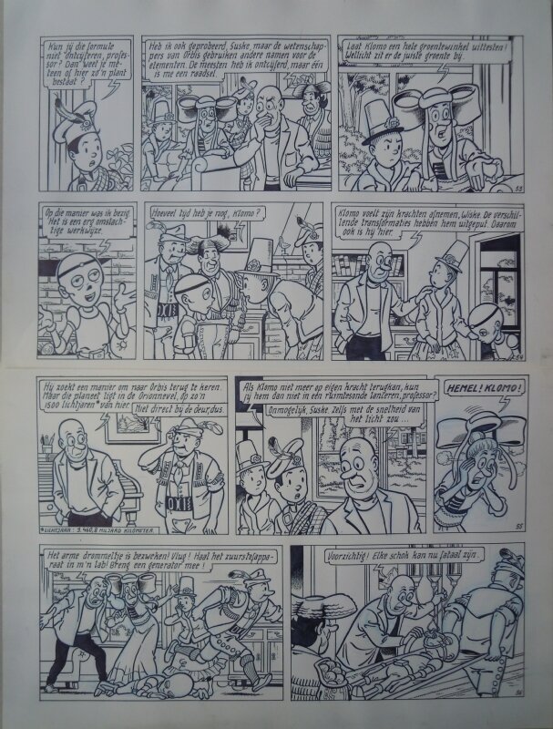 Paul Geerts, Suske en Wiske - 239 - De stervende ster - Planche originale