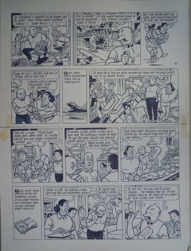 Paul Geerts, Suske en Wiske - 239 - De stervende ster - Planche originale