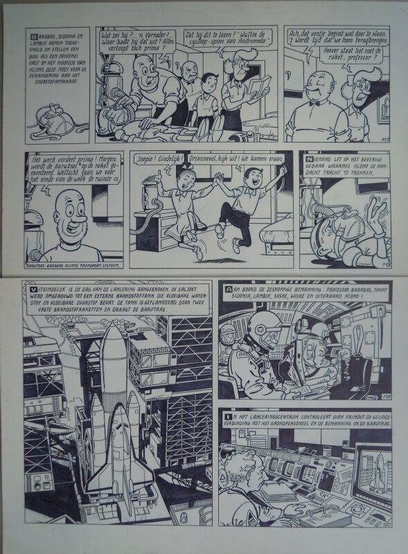 Paul Geerts, Suske en Wiske - 239 - De stervende ster - Planche originale