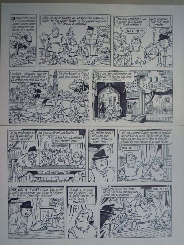 Paul Geerts, Suske en Wiske - 240 - De pottenproever - Planche originale