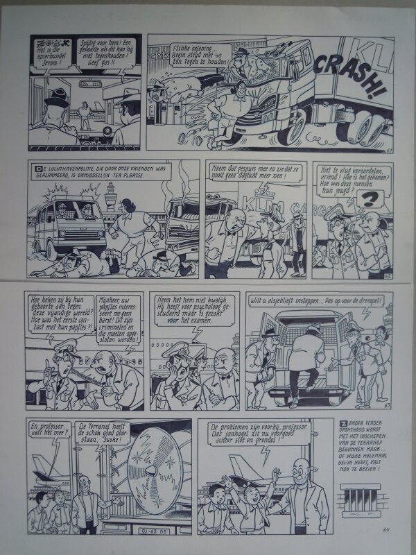 Paul Geerts, Suske en Wiske - 241 - Het aruba dossier - Planche originale