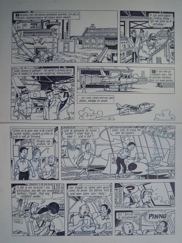 Paul Geerts, Suske en Wiske - 241 - Het aruba dossier - Planche originale