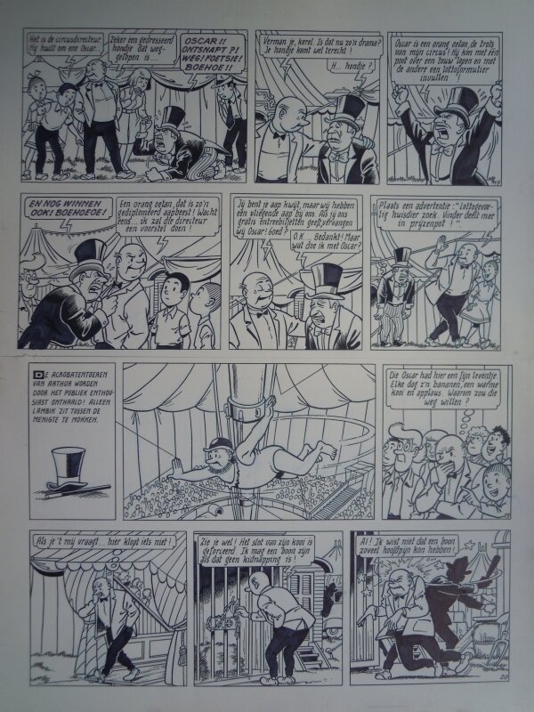 Paul Geerts, Suske en Wiske - 243 - De averechtse aap - Planche originale