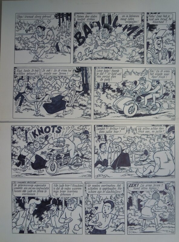 Paul Geerts, Suske en Wiske - 243 - De averechtse aap - Planche originale