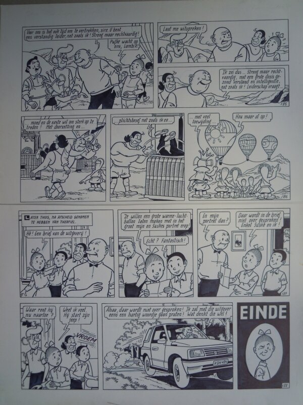 Paul Geerts, Suske en Wiske - 244 - De begeerde berg - Planche originale