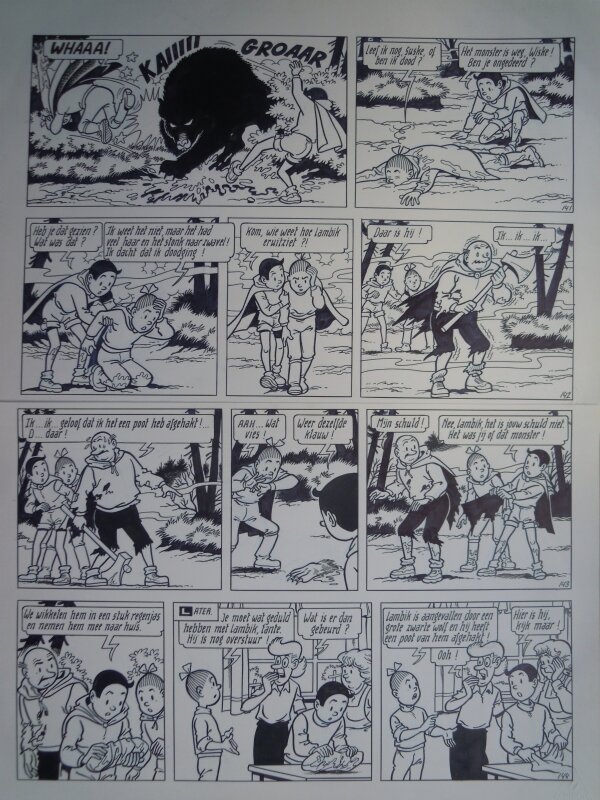 Paul Geerts, Suske en Wiske - 252 - Volle maan - Planche originale