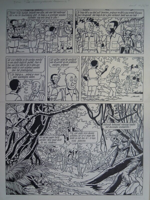 Paul Geerts, Suske en Wiske - 255 - De mompelende mummie - Planche originale