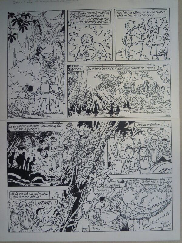 Paul Geerts, Suske en Wiske - 255 - De mompelende mummie - Planche originale