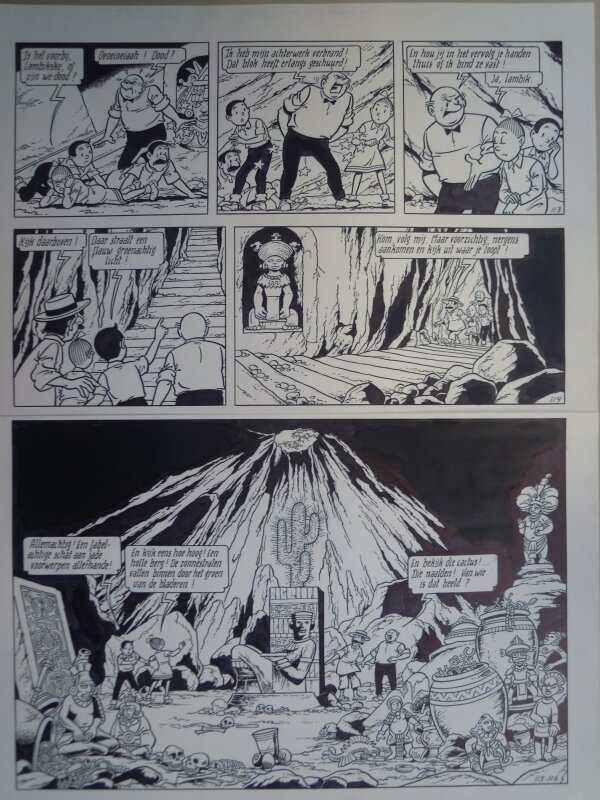 Paul Geerts, Suske en Wiske - 258 - De gevederde slang - Planche originale