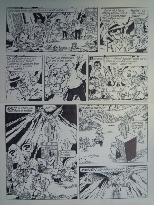 Paul Geerts, Suske en Wiske - 258 - De gevederde slang - Planche originale