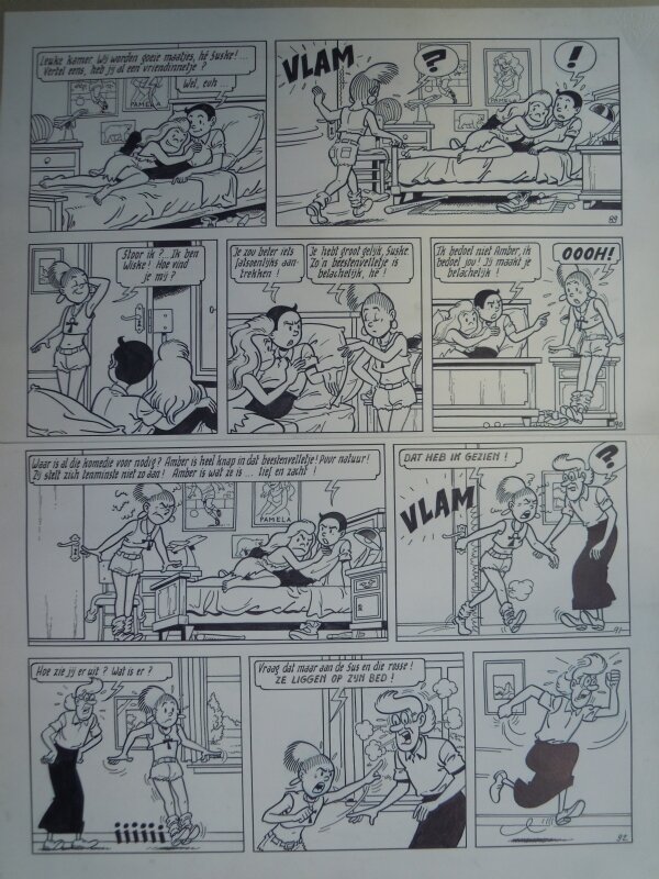 Paul Geerts, Suske en Wiske - 259 - Amber - Planche originale