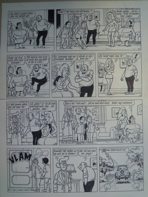 Paul Geerts, Suske en Wiske - 259 - Amber - Planche originale