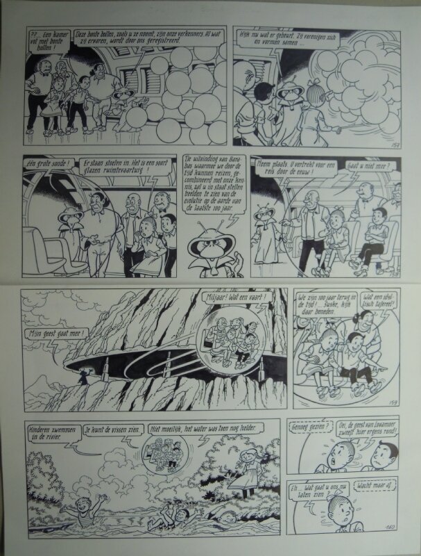 Paul Geerts, Suske en Wiske - 260 - De bonte bollen - Planche originale
