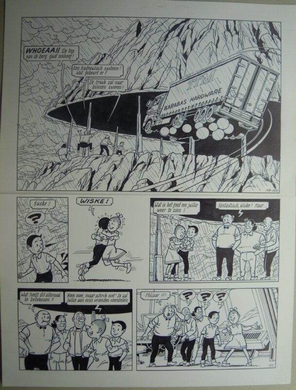 Paul Geerts, Suske en Wiske - 260 - De bonte bollen - Planche originale