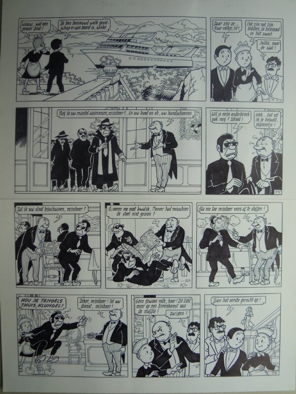 Paul Geerts, Suske en Wiske - 262 - Het enge eiland - Planche originale
