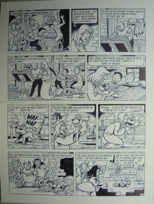 Paul Geerts, Suske en Wiske - 263 - Het verdronken land - Planche originale