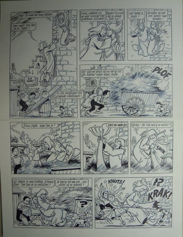 Paul Geerts, Suske en Wiske - 263 - Het verdronken land - Planche originale
