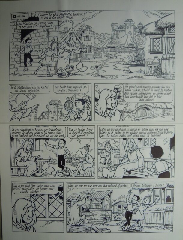 Paul Geerts, Suske en Wiske - 263 - Het verdronken land - Planche originale