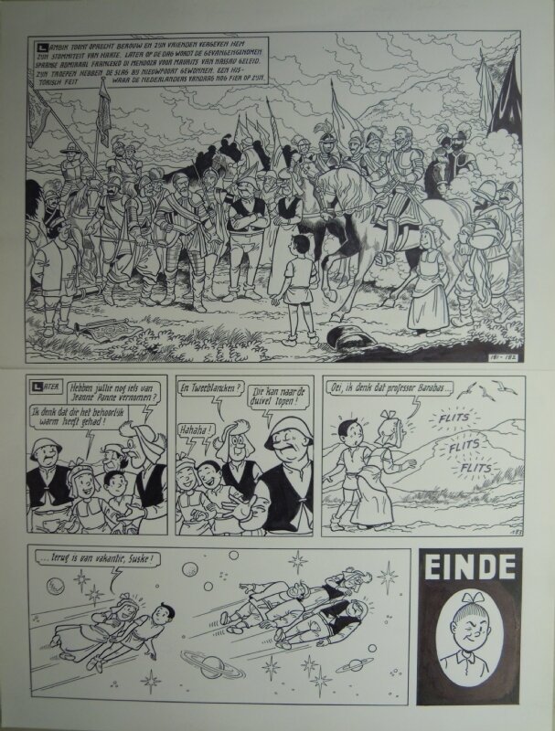 Paul Geerts, Suske en Wiske - 264 - Jeanne Panne - Planche originale