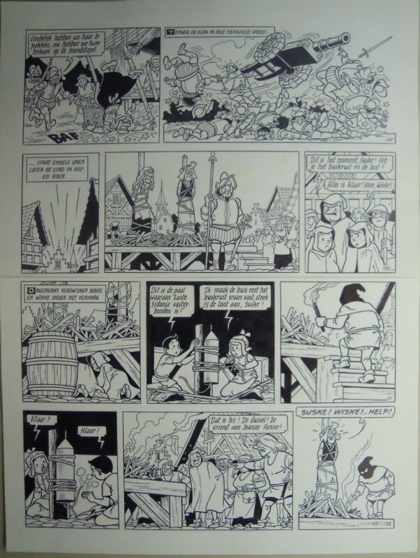 Paul Geerts, Suske en Wiske - 264 - Jeanne Panne - Planche originale