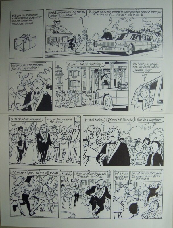 Paul Geerts, Suske en Wiske - 265 - Papa Razzi - Planche originale