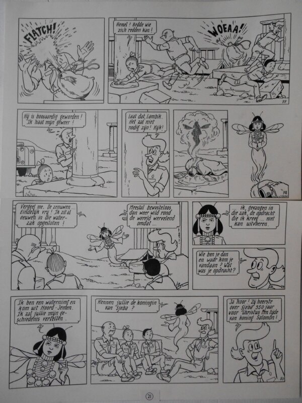 Willy Vandersteen, Suske en Wiske - 216 - De wervelende waterzak - Planche originale