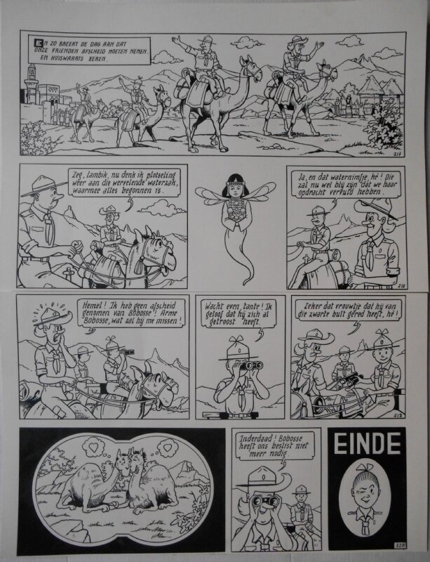 Willy Vandersteen, Suske en Wiske - 216 - De wervelende waterzak - Planche originale