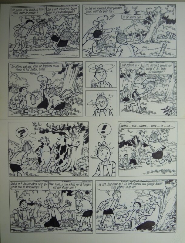 Marc Verhaegen, Suske en Wiske - 268 - De koeiencommissie - Planche originale
