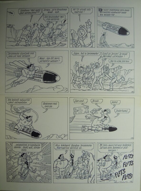 Marc Verhaegen, Suske en Wiske - 272 - De blote belg - Planche originale