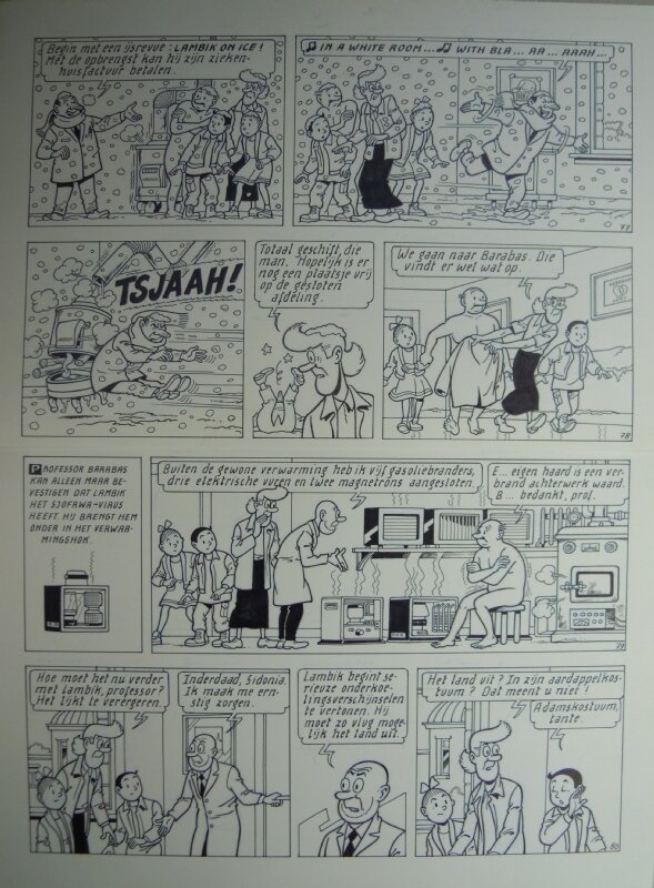Marc Verhaegen, Suske en Wiske - 272 - De blote belg - Planche originale