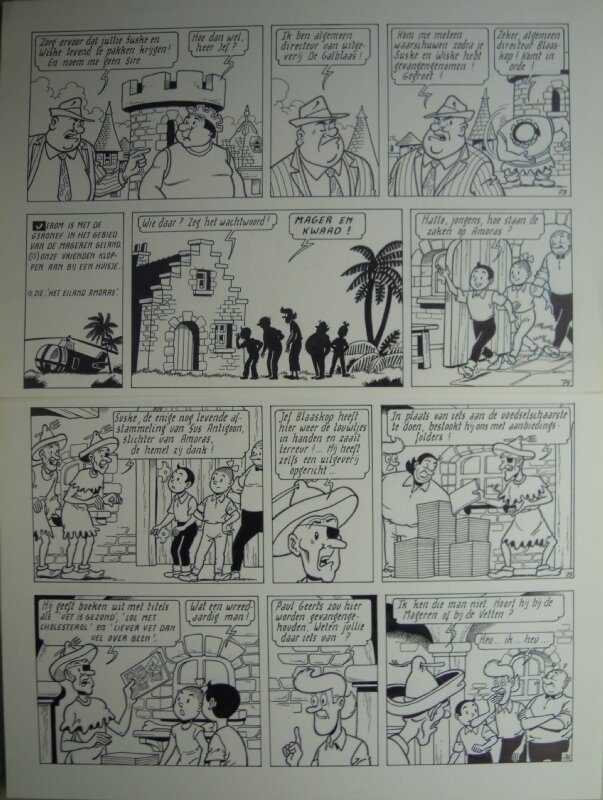 Marc Verhaegen, Suske en Wiske - 277 - De verdwenen verteller - Planche originale