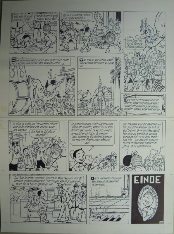 Marc Verhaegen, Suske en Wiske - 278 - De kunstkraker - Planche originale