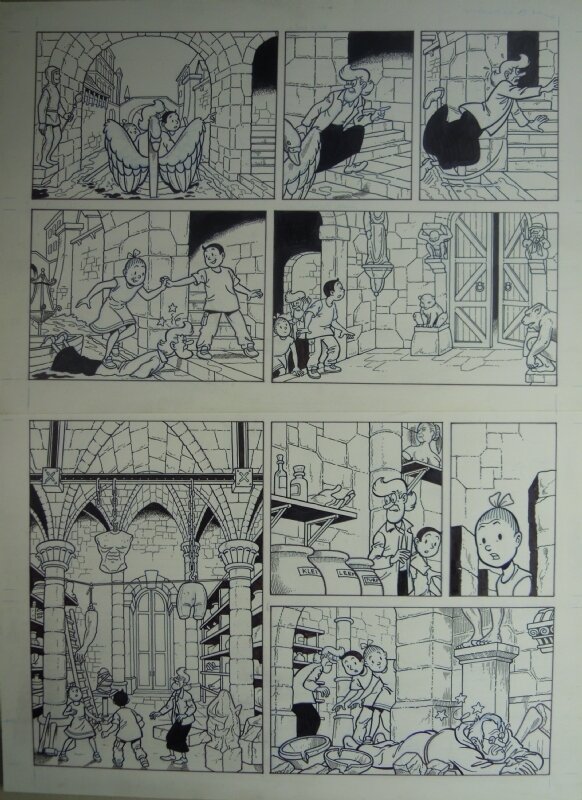Marc Verhaegen, Suske en Wiske - 280 - De kus van Odfella - Planche originale